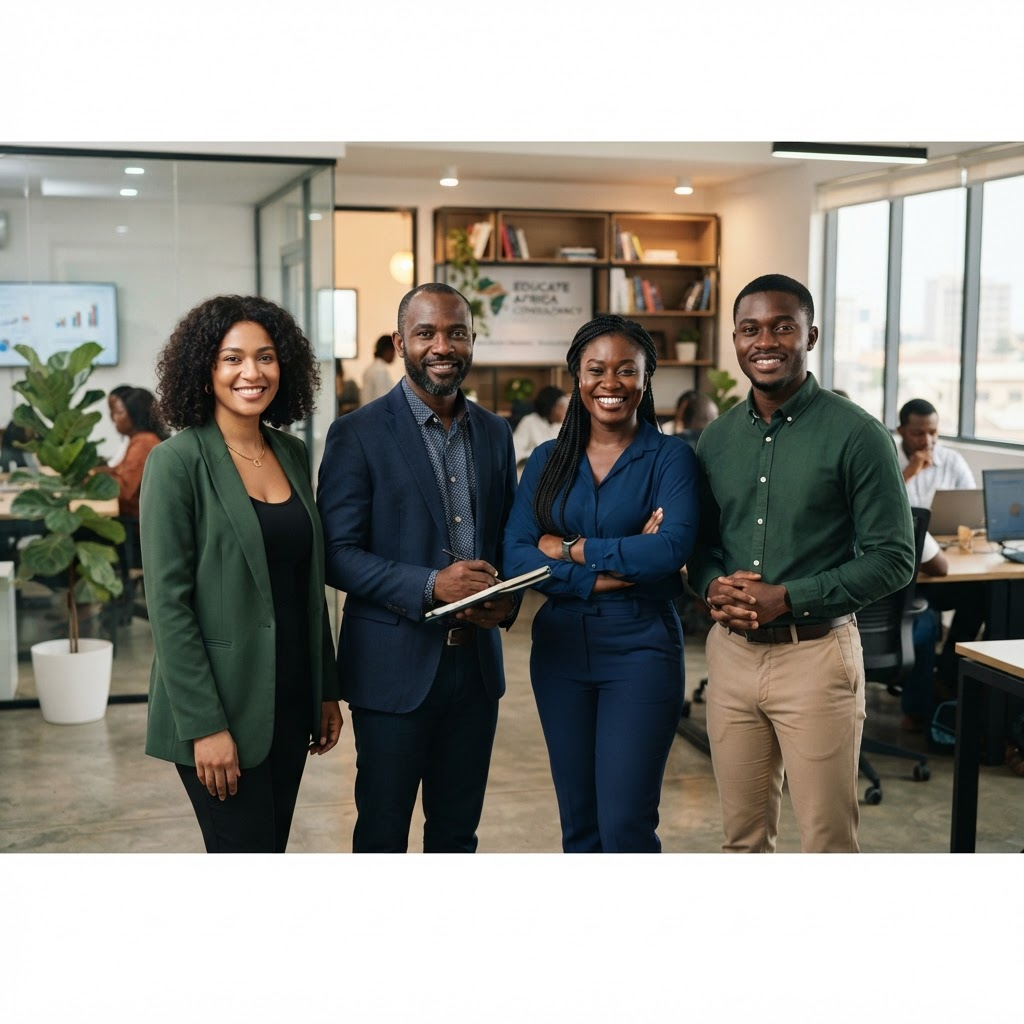 The Dentcor education consultancy team in their office